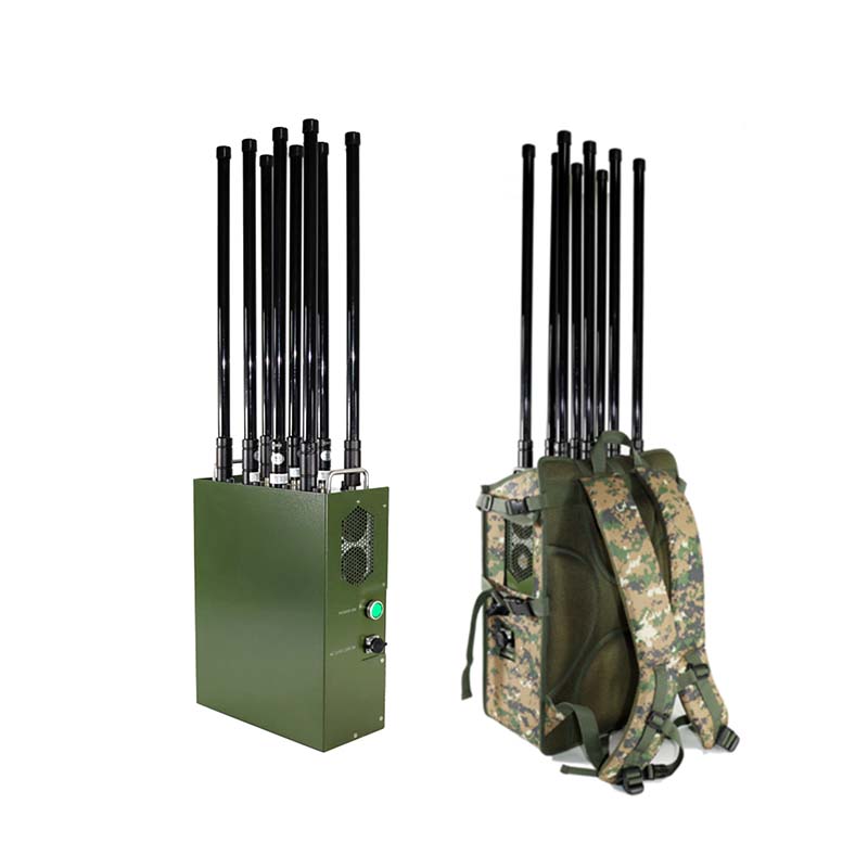 8 frequency Backpack uav jammer Anti-uav jammer anti drone backpack jammer 
