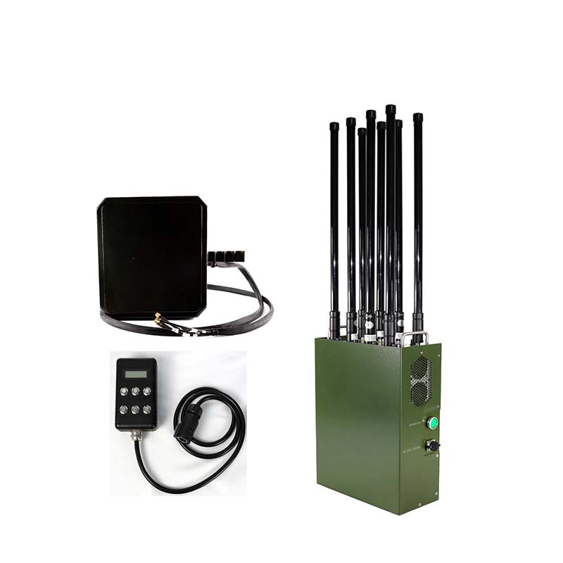 8 Channels drone jammer aluminum box Backpack jammer Anti-drone jammer